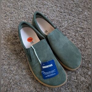 Birkenstock Oswego Suede Leather Thyme Green Slip On Shoes Men's 11